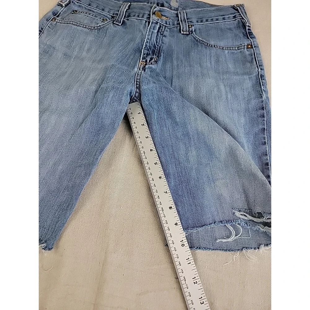 Carhartt Relaxed Fit Denim Shorts Mens 31 Blue Cut Off B320 LWB Cotton baggy